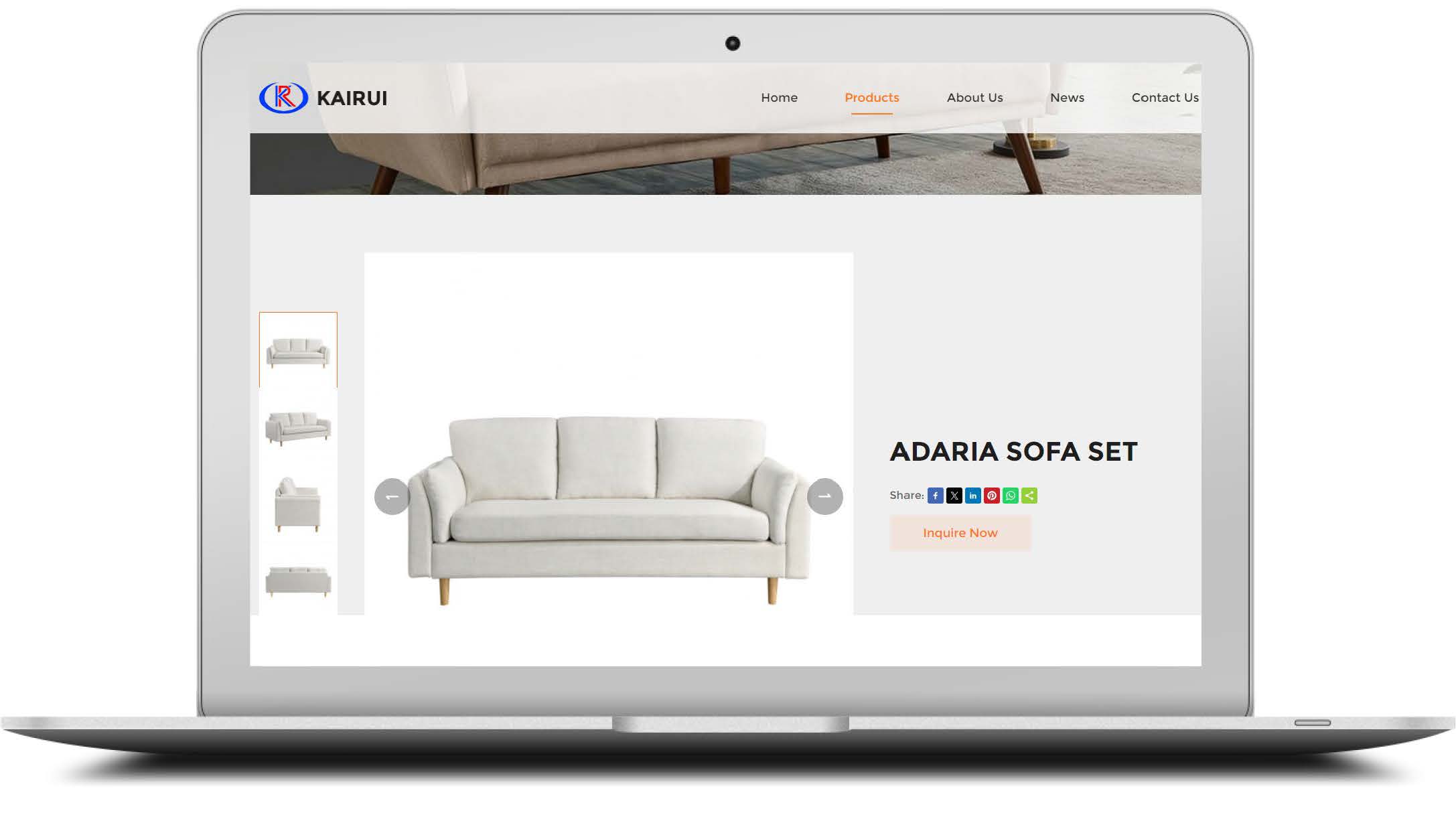 Unveiling Elegance – Introducing the ADARIA SOFA SET by Kairui Furniture Factory!